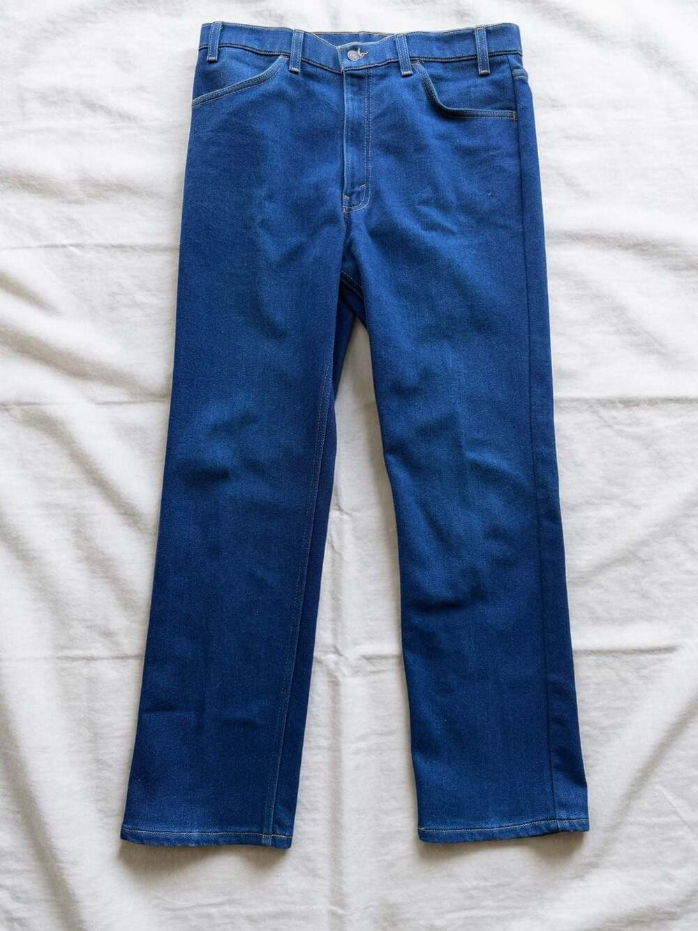 Vintage 1996 Levi's Action Jeans W34 L29 Dark Blue Made in USA Orange Tab